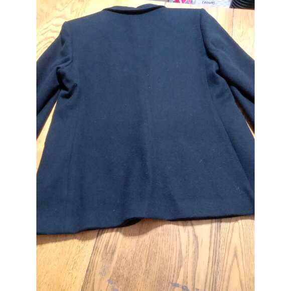 L.L. BEAN BLAZER Mens 14P Black CASHMERE WOOL Blend Preowned Sport Coat  Jacket - Picture 10 of 12